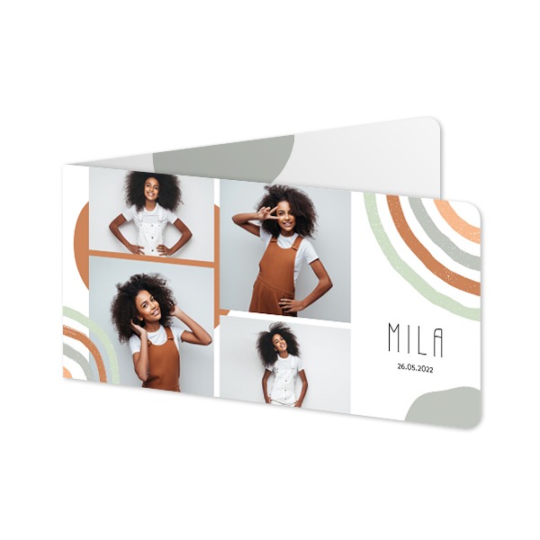 Folded Card Panoramic landscape rounded corners 19,6 x 9,3 cm Folded Card Panoramic landscape rounded corners 19,6 x 9,3 cm