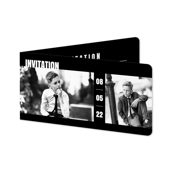 Doble Fotokort Pano liggende runde hjørner 19,6 x 9,3 cm