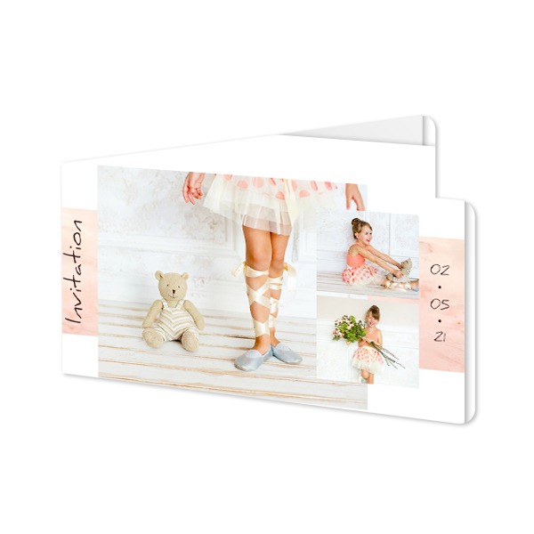 Folded Card Panoramic landscape rounded corners 19,6 x 9,3 cm