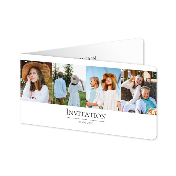 Foldede Fotokort Pano liggende runde hjørner 19,6 x 9,3 cm