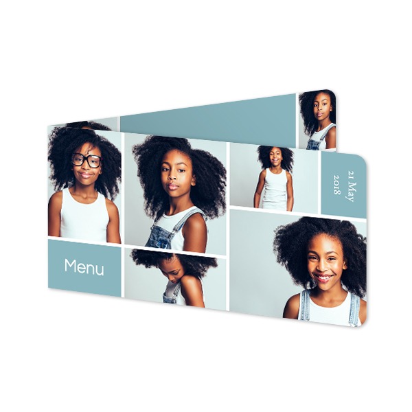 Folded Card Panoramic landscape rounded corners 19,6 x 9,3 cm