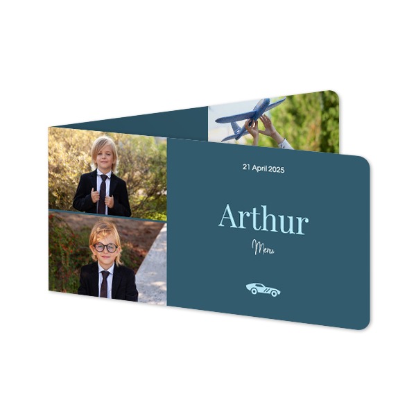 Folded Card Panoramic landscape rounded corners 19,6 x 9,3 cm
