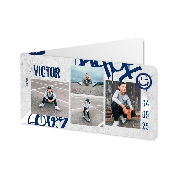 Folded Card Panoramic landscape rounded corners 19,6 x 9,3 cm