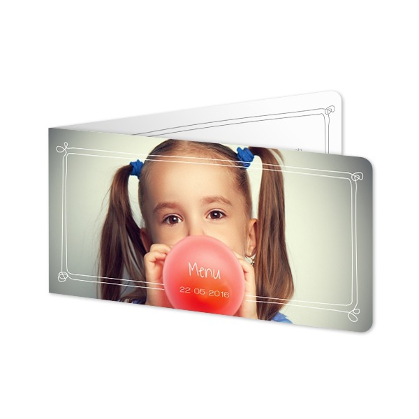 Folded Card Panoramic landscape rounded corners 19,6 x 9,3 cm
