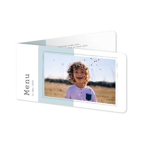 Folded Card Panoramic landscape rounded corners 19,6 x 9,3 cm