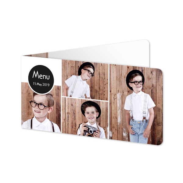 Folded Card Panoramic landscape rounded corners 19,6 x 9,3 cm