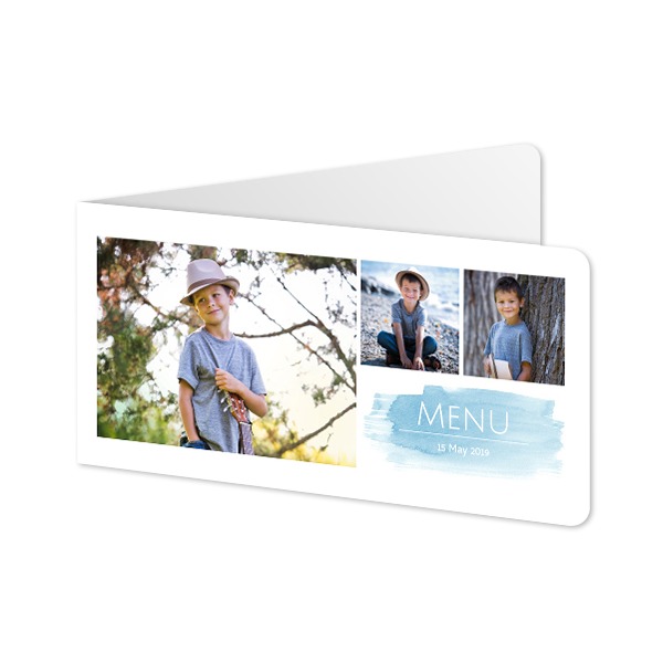 Folded Card Panoramic landscape rounded corners 19,6 x 9,3 cm