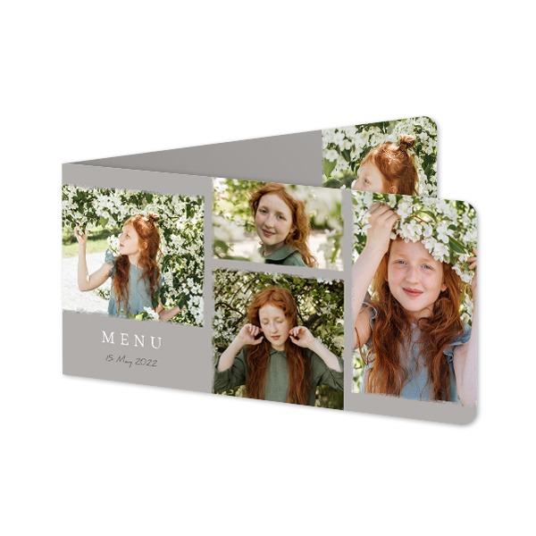 Faire-part 2 volets Pano paysage coins arrondis 19,6 x 9,3 cm