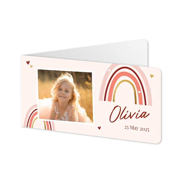 Folded Card Panoramic landscape rounded corners 19,6 x 9,3 cm