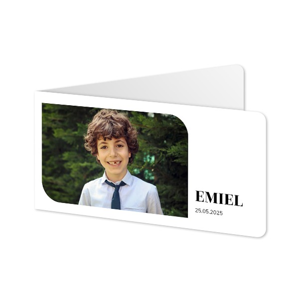 Folded Card Panoramic landscape rounded corners 19,6 x 9,3 cm