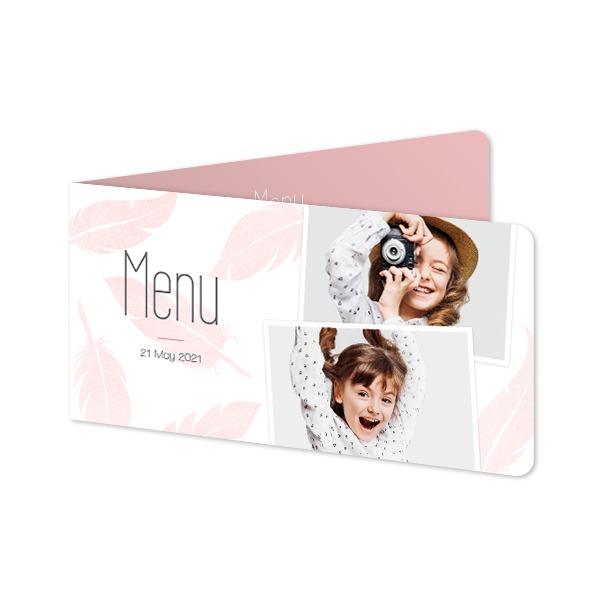 Folded Card Panoramic landscape rounded corners 19,6 x 9,3 cm