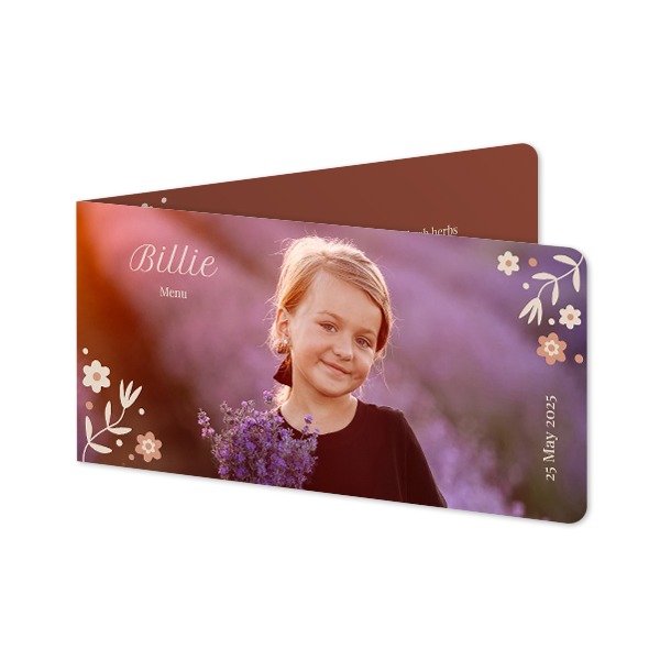Folded Card Panoramic landscape rounded corners 19,6 x 9,3 cm