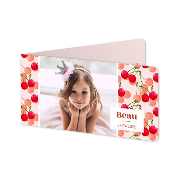 Folded Card Panoramic landscape rounded corners 19,6 x 9,3 cm