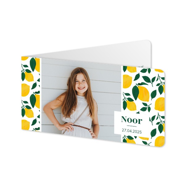 Folded Card Panoramic landscape rounded corners 19,6 x 9,3 cm
