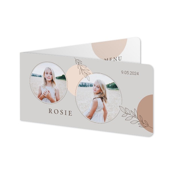 Folded Card Panoramic landscape rounded corners 19,6 x 9,3 cm