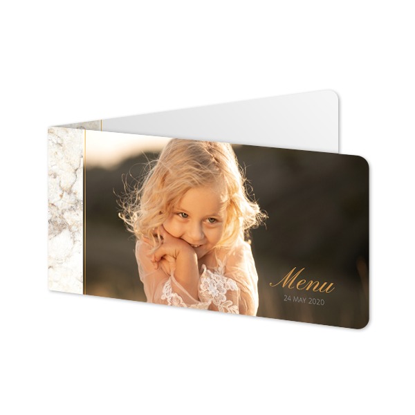 Folded Card Panoramic landscape rounded corners 19,6 x 9,3 cm