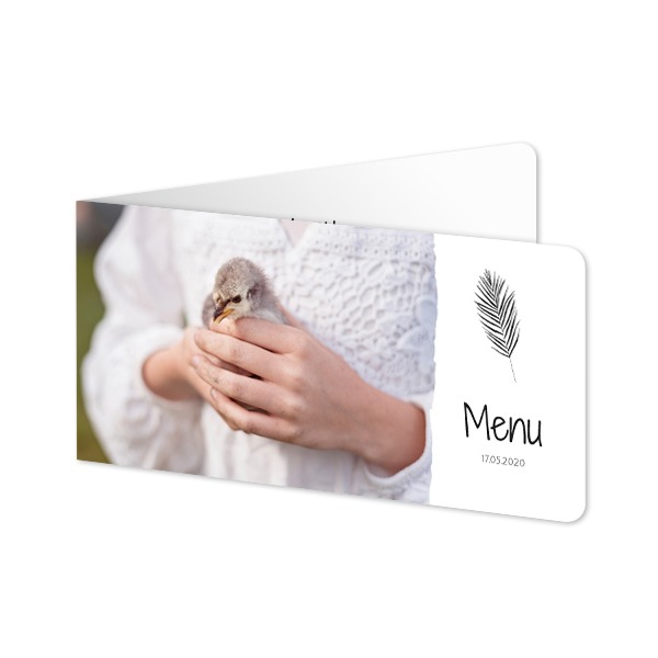 Folded Card Panoramic landscape rounded corners 19,6 x 9,3 cm