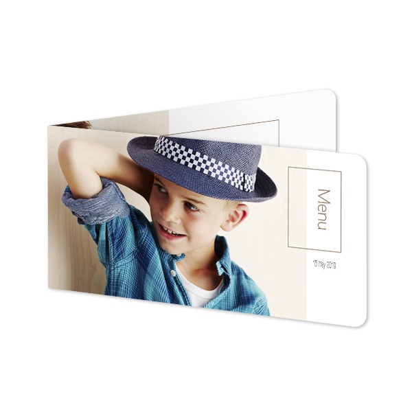 Folded Card Panoramic landscape rounded corners 19,6 x 9,3 cm