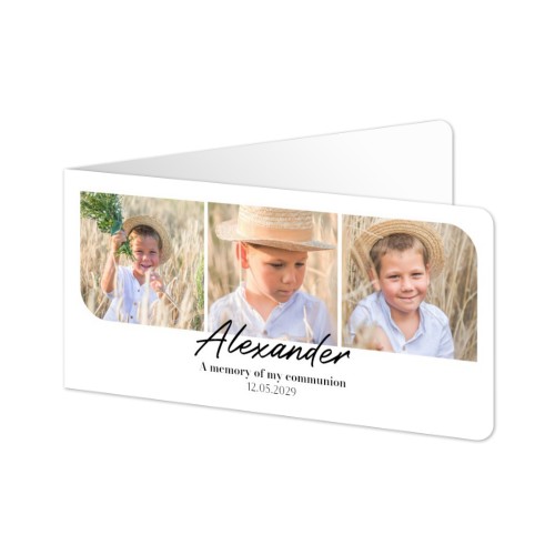 Folded Card Panoramic landscape rounded corners 19,6 x 9,3 cm