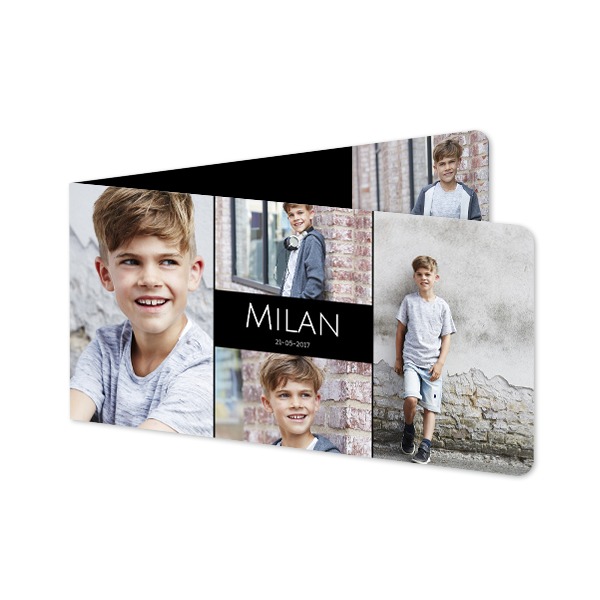 Folded Card Panoramic landscape rounded corners 19,6 x 9,3 cm Folded Card Panoramic landscape rounded corners 19,6 x 9,3 cm