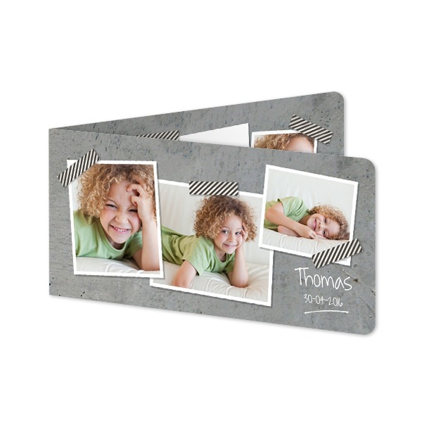 Doble Fotokort Pano liggende runde hjørner 19,6 x 9,3 cm