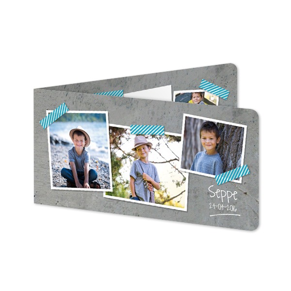 Folded Card Panoramic landscape rounded corners 19,6 x 9,3 cm