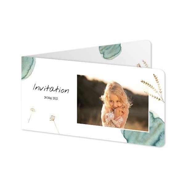 Folded Card Panoramic landscape rounded corners 19,6 x 9,3 cm