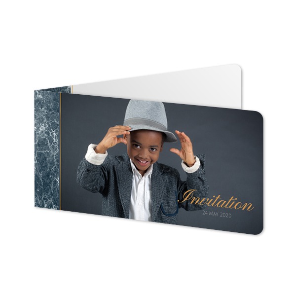 Folded Card Panoramic landscape rounded corners 19,6 x 9,3 cm