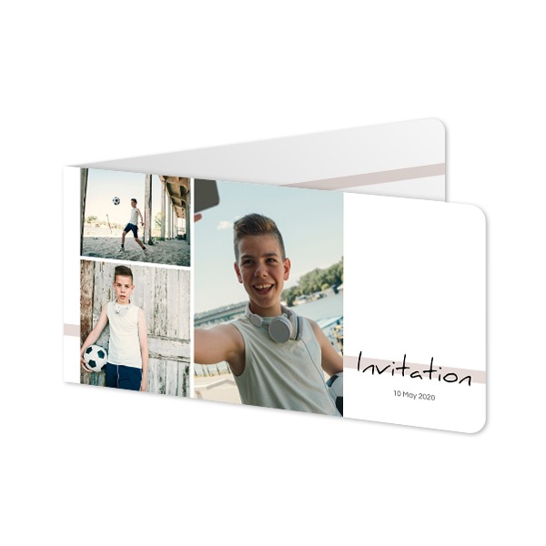 Foldede Fotokort Pano liggende runde hjørner 19,6 x 9,3 cm