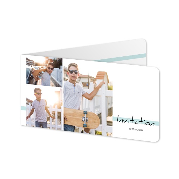 Folded Card Panoramic landscape rounded corners 19,6 x 9,3 cm Folded Card Panoramic landscape rounded corners 19,6 x 9,3 cm
