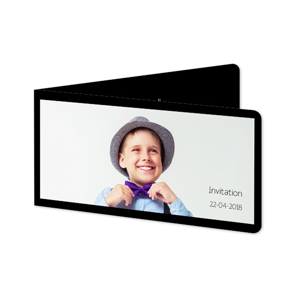 Folded Card Panoramic landscape rounded corners 19,6 x 9,3 cm