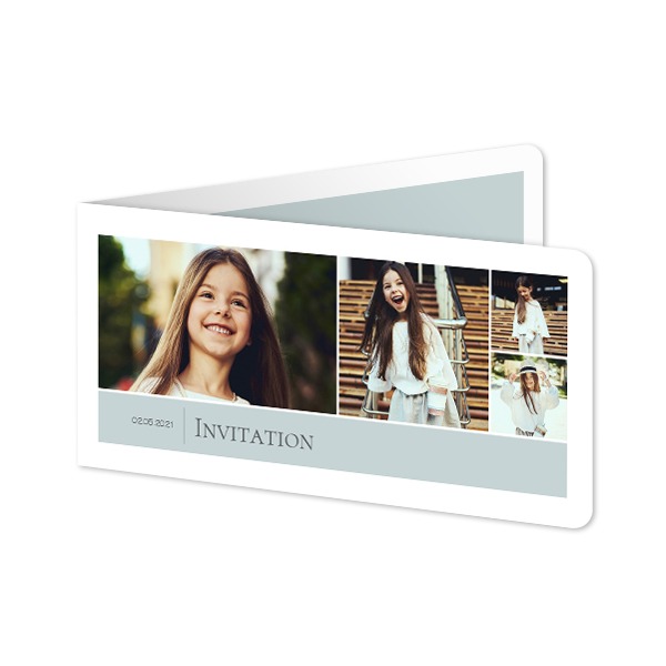 Folded Card Panoramic landscape rounded corners 19,6 x 9,3 cm