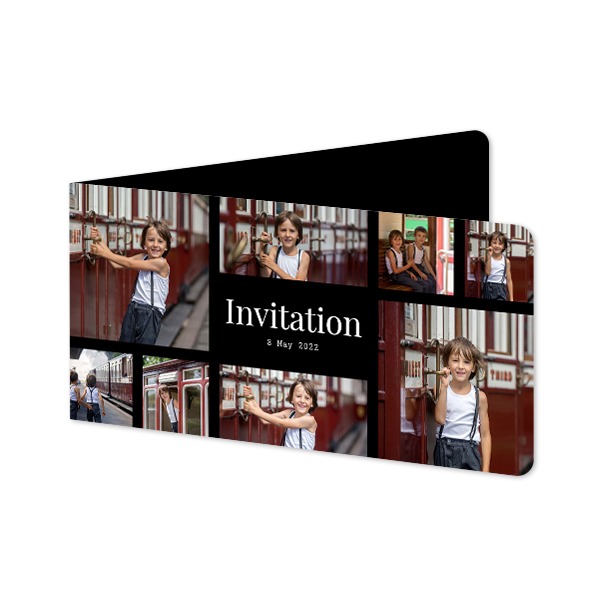 Folded Card Panoramic landscape rounded corners 19,6 x 9,3 cm