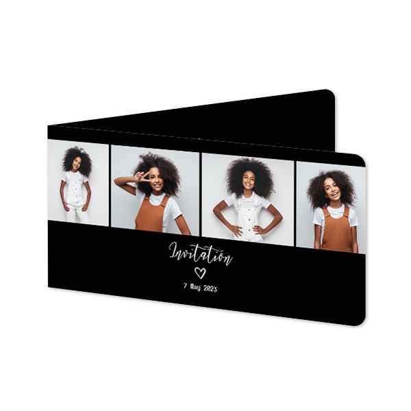 Folded Card Panoramic landscape rounded corners 19,6 x 9,3 cm Folded Card Panoramic landscape rounded corners 19,6 x 9,3 cm