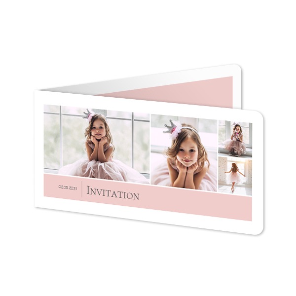 Folded Card Panoramic landscape rounded corners 19,6 x 9,3 cm