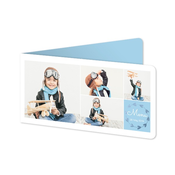 Folded Card Panoramic landscape rounded corners 19,6 x 9,3 cm