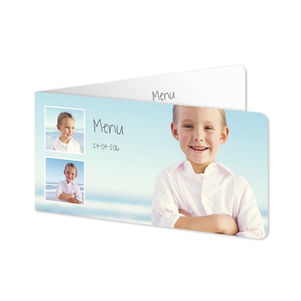 Folded Card Panoramic landscape rounded corners 19,6 x 9,3 cm