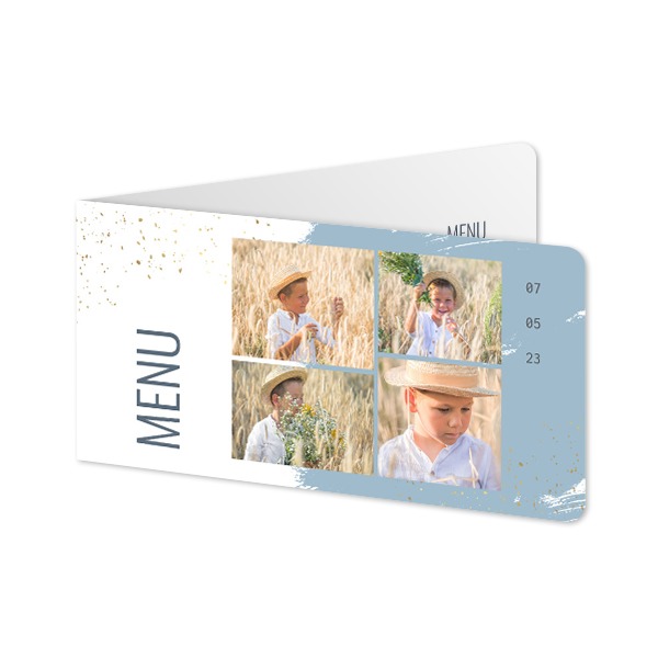 Faire-part 2 volets Pano paysage coins arrondis 19,6 x 9,3 cm