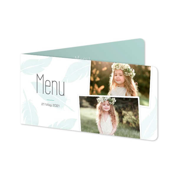 Folded Card Panoramic landscape rounded corners 19,6 x 9,3 cm