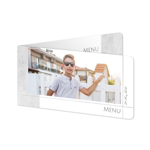 Folded Card Panoramic landscape rounded corners 19,6 x 9,3 cm