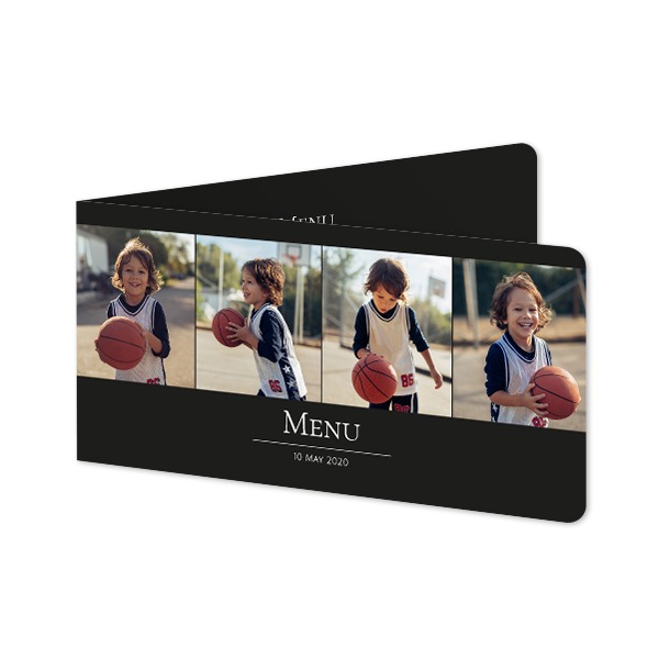 Folded Card Panoramic landscape rounded corners 19,6 x 9,3 cm