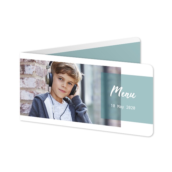 Folded Card Panoramic landscape rounded corners 19,6 x 9,3 cm