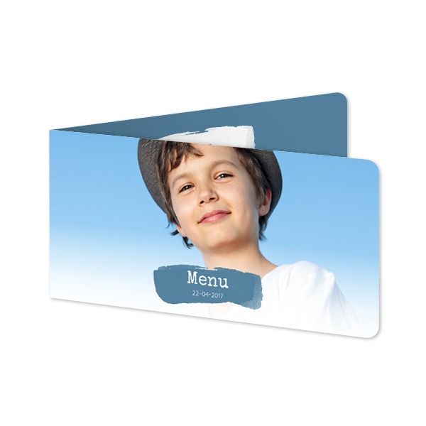 Folded Card Panoramic landscape rounded corners 19,6 x 9,3 cm