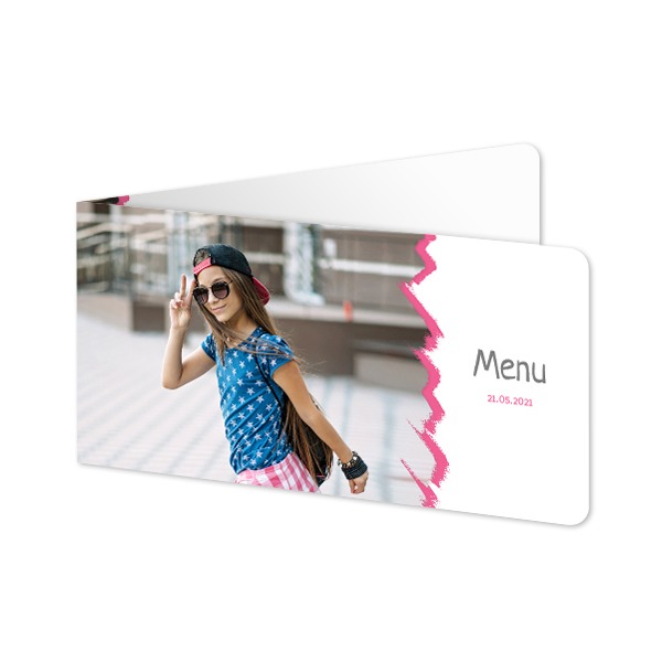 Folded Card Panoramic landscape rounded corners 19,6 x 9,3 cm Folded Card Panoramic landscape rounded corners 19,6 x 9,3 cm