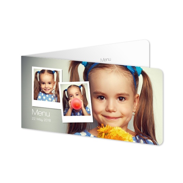 Folded Card Panoramic landscape rounded corners 19,6 x 9,3 cm