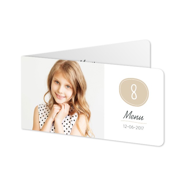 Folded Card Panoramic landscape rounded corners 19,6 x 9,3 cm