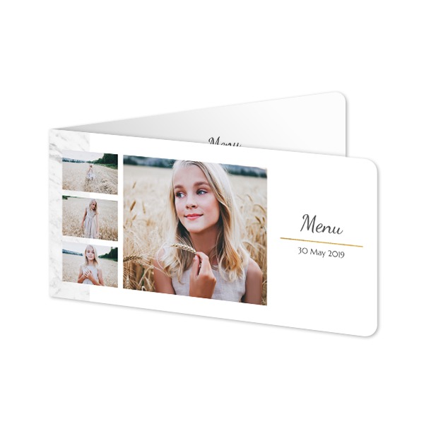 Folded Card Panoramic landscape rounded corners 19,6 x 9,3 cm