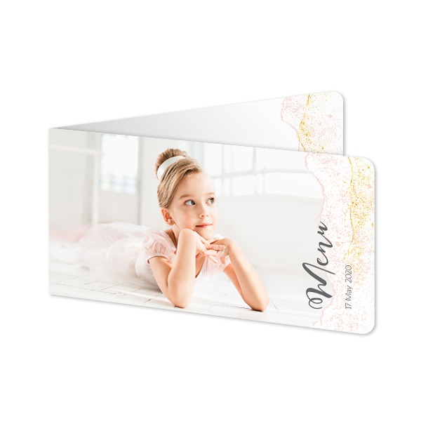 Folded Card Panoramic landscape rounded corners 19,6 x 9,3 cm Folded Card Panoramic landscape rounded corners 19,6 x 9,3 cm