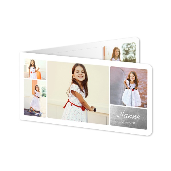 Folded Card Panoramic landscape rounded corners 19,6 x 9,3 cm