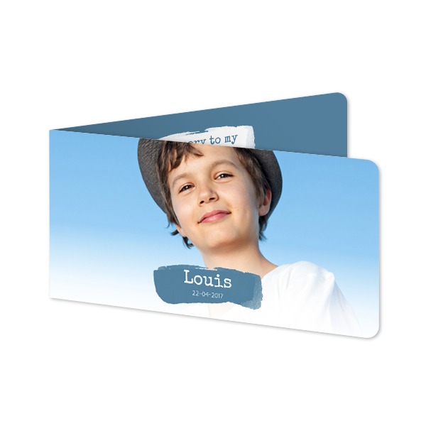 Folded Card Panoramic landscape rounded corners 19,6 x 9,3 cm